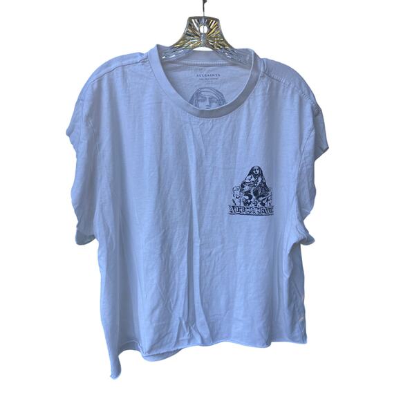 AllSaints 100% Cotton SAINT Graphic T-Shirt  Size Large - Picture 1 of 5